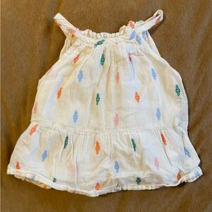 GAP Baby White and Orange Patterned top